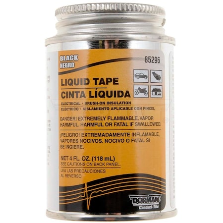 Motormite 4Fl Oz. Black Liquid Electrical Tape Electric Tape, 85296 85296
